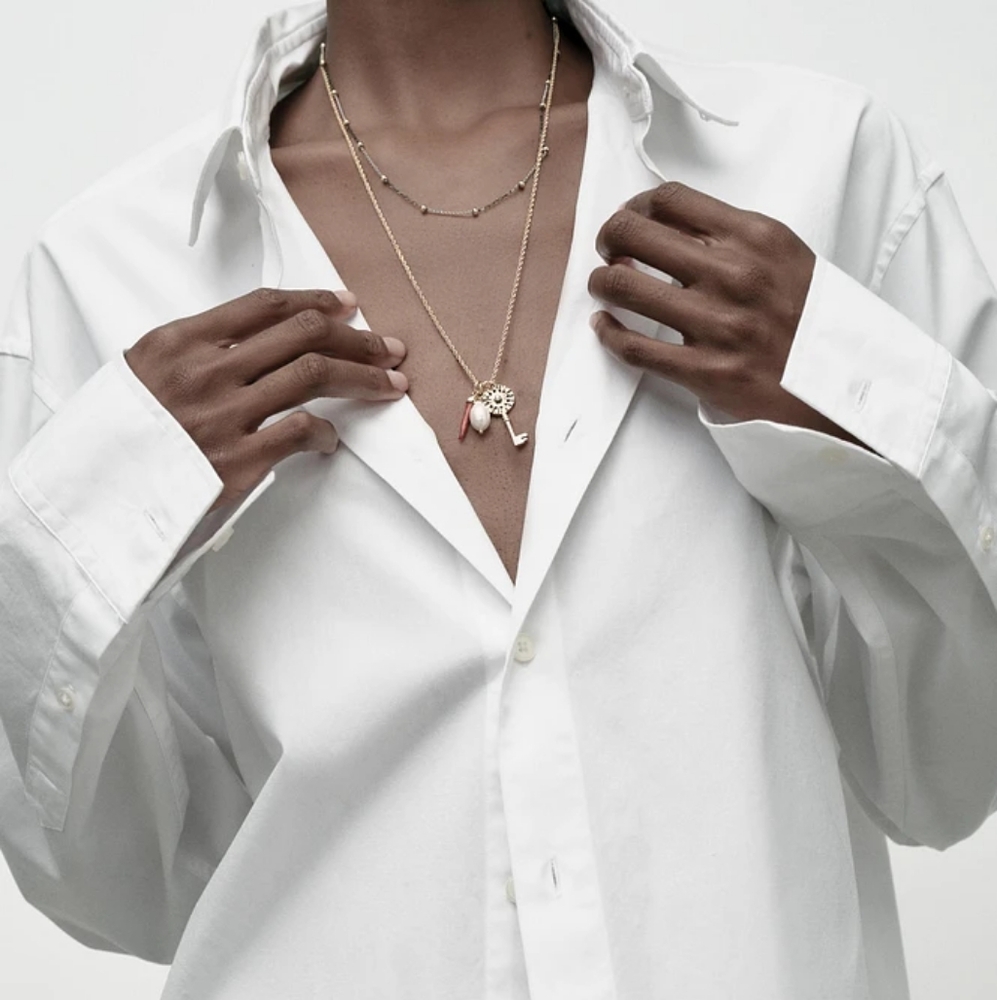 ZARA TWO-PACK OF CHARM NECKLACES